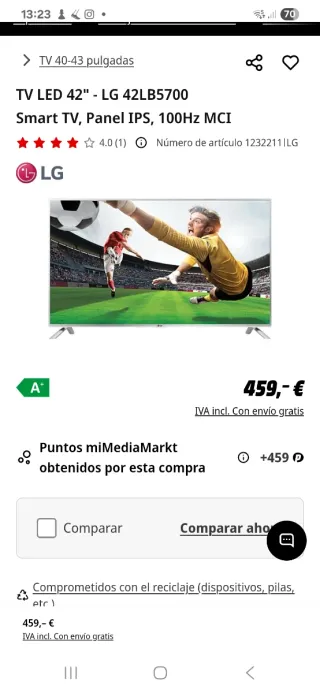 TV LG 42LB5700 para reparar o piezas