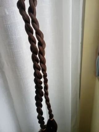 Trenzas postizas fallera castaño medio