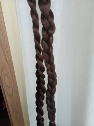 Trenzas postizas fallera castaño medio