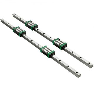 3PCS Riel Lineal 2-167.6 cm(0.78-66 Pulgadas), Rodamientos y Rieles Lineales con 4PCS Bloque de Rodamiento HSR20, Rieles de Deslizamiento Lineales para Routers CNC, Torno, Fresadoras, Kit de Desli...