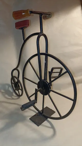Bicicleta Decorativa Antigua Hierro Forjado 28 cm