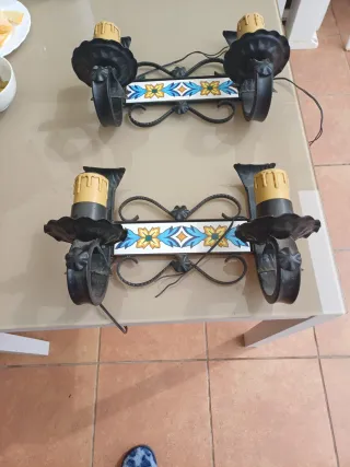 Apliques de pared metal y cerámica