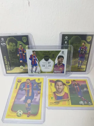 Lote los 5 cromos Messi Liga este 21/22