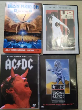 DVDs Música Rock: Iron Maiden, U2, AC/DC, Rolling