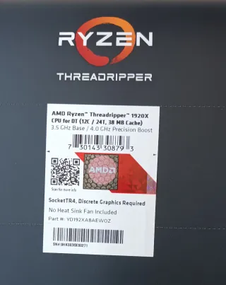Procesador AMD Ryzen Threadripper 1920X
