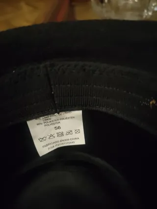 Sombrero Fedora Negro Rígido