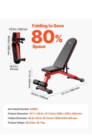 Banco de pesas nuevo en caja, sin usar