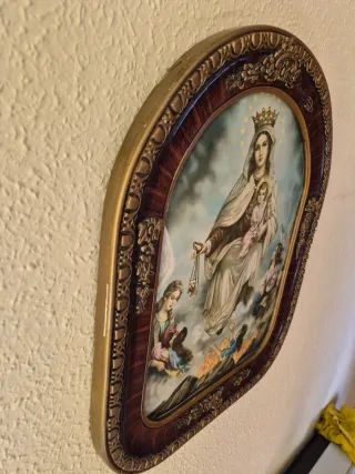 Marco de cuadro con imagen Religiosa antiguo