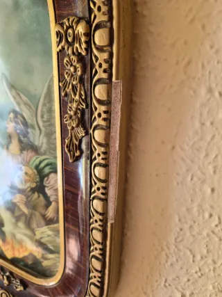 Marco de cuadro con imagen Religiosa antiguo