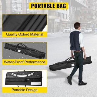 Polo de Bandera Publicitaria, 12 x Paquetes de Bandera de Pluma con Punta de Tierra, Conjuntos de Polo de Bandera Sin Viento de 16 pies con Estaca de Montaje en Tierra, Kit de Polo de Bandera Swoo...