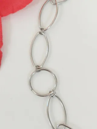 Collar choker Circulo de Luz. Acero plateado.