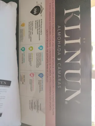 Almohada KLINUN 3 Cámaras plumón y pluma 75x40cm