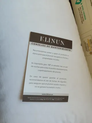 Almohada KLINUN 3 Cámaras plumón y pluma 75x40cm