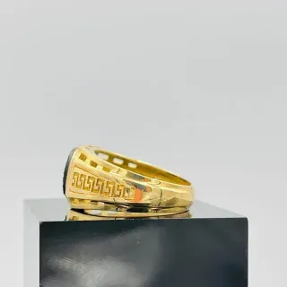 Sello Medusa Greca 18K Negro