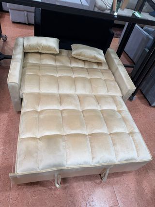 Sofá Cama Beige 2 Plazas