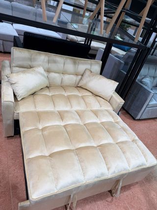 Sofá Cama Beige 2 Plazas