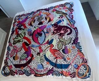 Pañuelo Bimba y Lola grande 120cm blanco