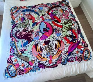 Pañuelo Bimba y Lola grande 120cm blanco