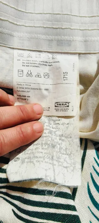 2 Paños Cortina Forrada Ikea