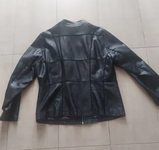 Giubbino similpelle nero donna