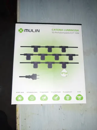 Cadena Luminosa MULIN 10 Portalámparas E27