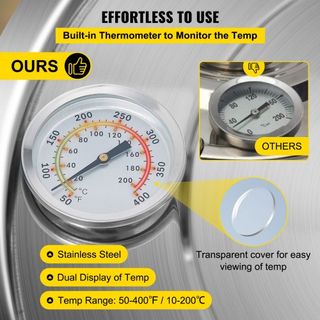 Alambique, destilador de agua y alcohol de acero inoxidable de 50L con condensador, caldera para hacer vino de 13.2Gal con tubo de cobre, kit de elaboración casera con termómetro incorporado para ...