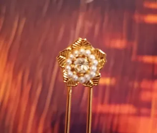 Aderezo fallera oro y perlas