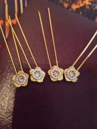 Aderezo fallera oro y perlas