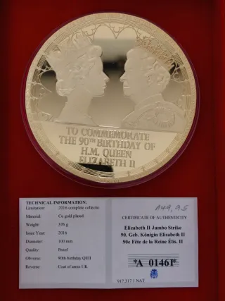 Medalla 90 Aniversario Isabel II - 2016