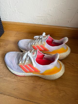 Zapatillas Adidas Ultraboost Blancas Naranja