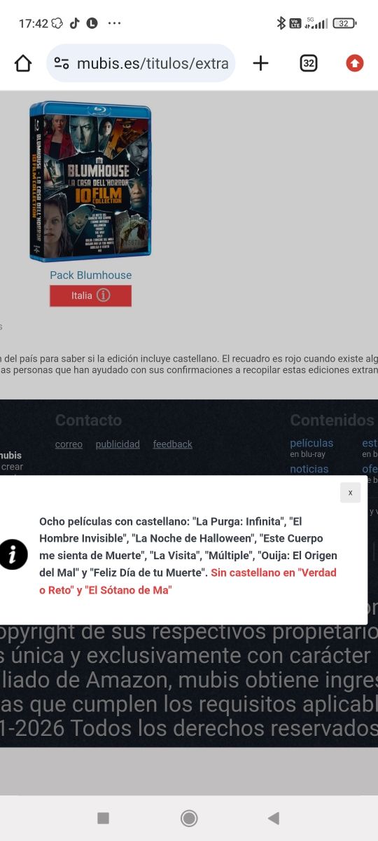 Blu-ray Blumhouse La Casa dell'Horror 10 Film