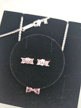 Set pandora  lazo rosa