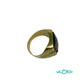 Anillo Oro 18k con Piedra Roja