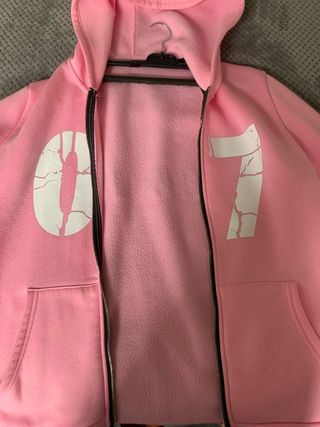 Chaqueta rosa con cremallera talla M
