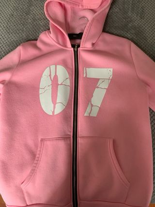 Chaqueta rosa con cremallera talla M