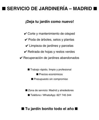 Trabajos de jardineria a buen precio