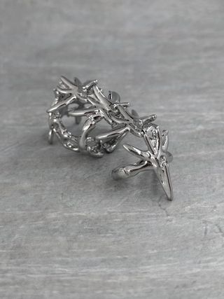 Anello Cyberpunk Acciaio Argento