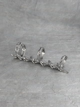 Anello Cyberpunk Acciaio Argento