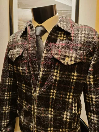 Cazadora paño corte vaquero multicolor