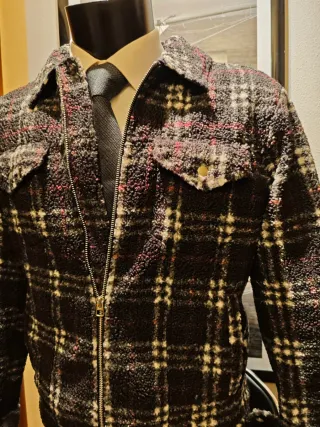 Cazadora paño corte vaquero multicolor