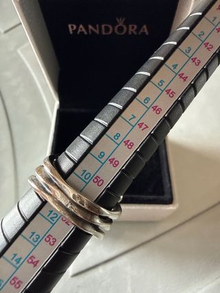 Anillo Pandora Flores Perlas Plata