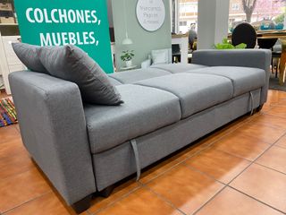 Sofá Cama Gris con Arcón