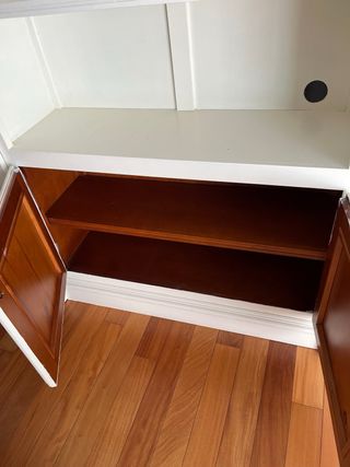 Mueble biblioteca blanco madera