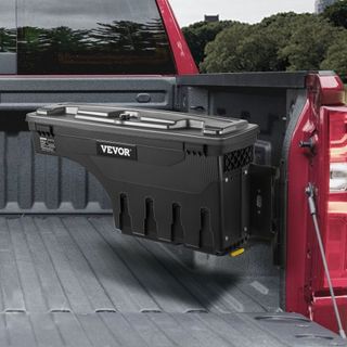 Caja de Almacenamiento para Cama de Camión, Tapa Cerrable, Caja de Herramientas de Rueda ABS Impermeable 6.6 Gal/20 L, Compatible con Chevrolet Silverado 1500 GMC Sierra 1500 2019-2020, Lado del P...