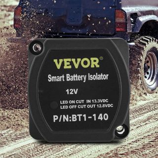 Kit de Relé de Carga Dividida, 4mtr 12V, Kit de Aislador de Doble Batería Automático con Relé de Sensado de Voltaje VSR, Compatible con RV, Marina, Coche, Vehículo, Camión, Caravana, Camper, Yate,...