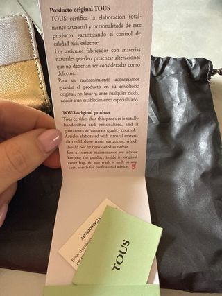 Cartera Tous dorada y plateada