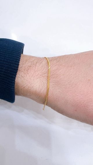 Bracciale groumette pieno in oro giallo 18kt 750