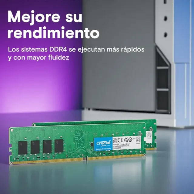 RAM DDR4 Crucial 8GB 2400MHz CL17