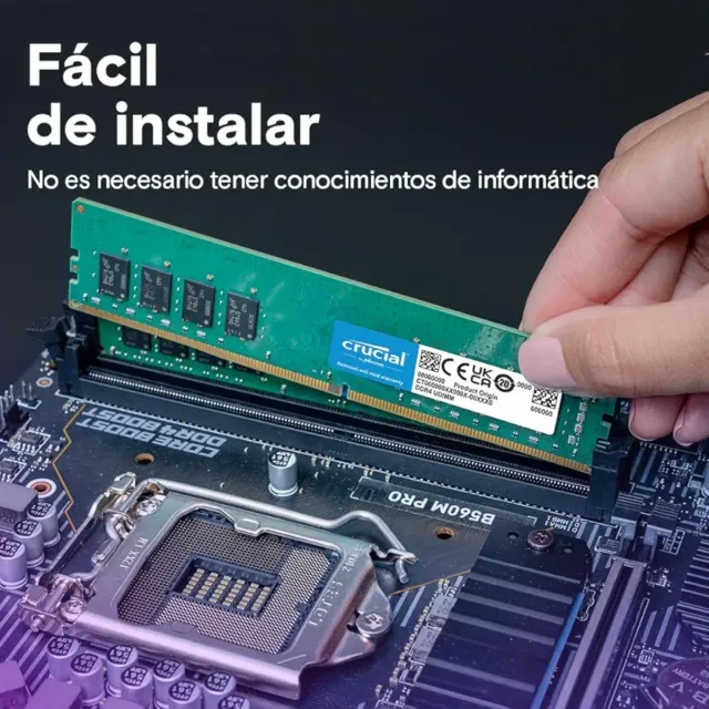RAM DDR4 Crucial 8GB 2400MHz CL17