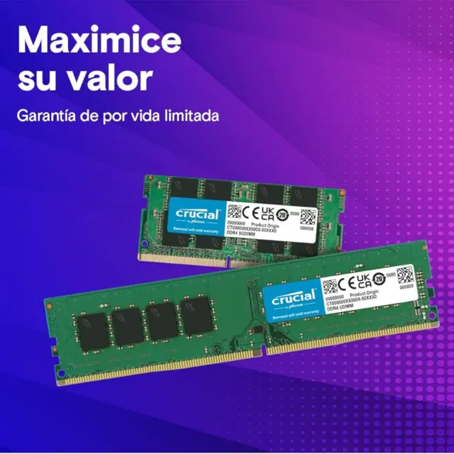 RAM DDR4 Crucial 8GB 2400MHz CL17